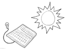 Coloring page solar energy