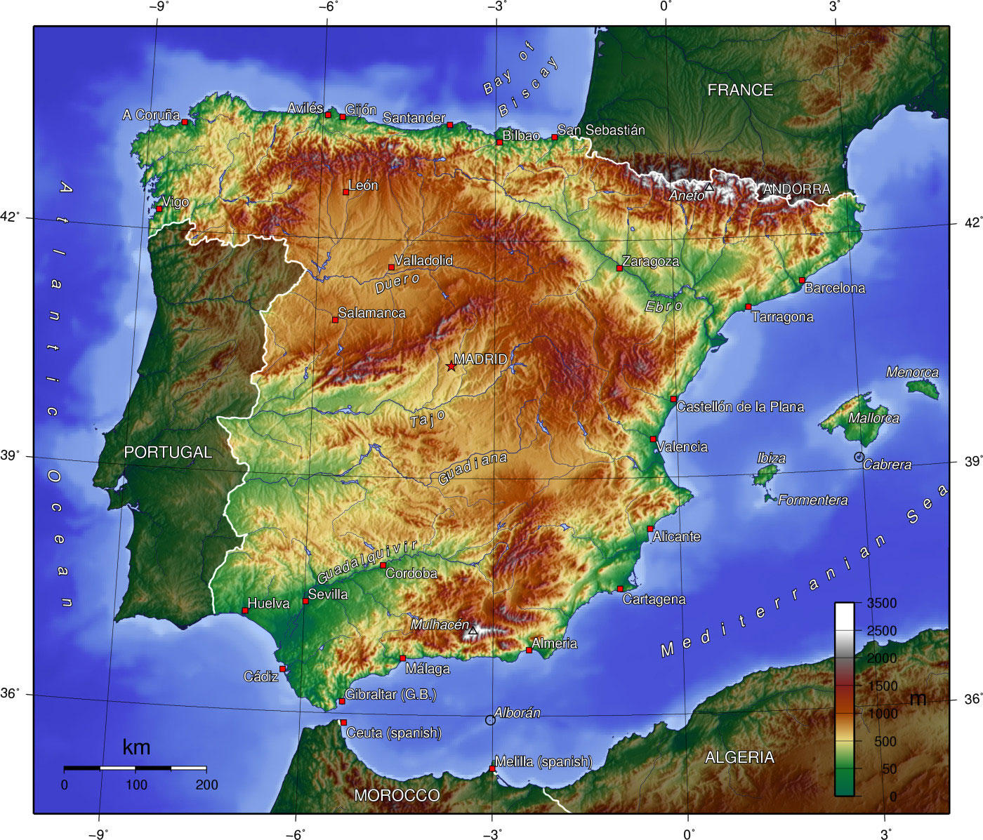 Image Spain surface shape