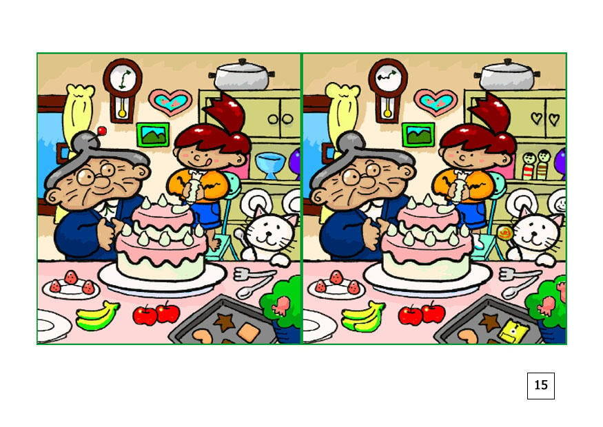 Image spot the difference - to bake a pie