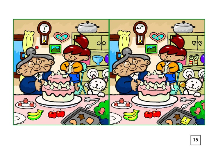 Image spot the difference - to bake a pie