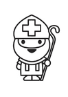 Coloring page st. nicholas