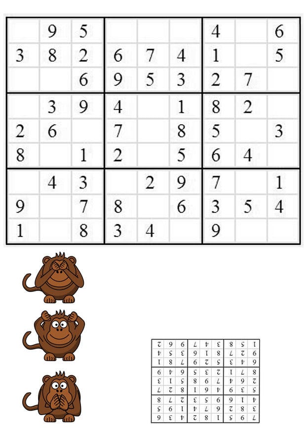 Image sudoku - monkeys