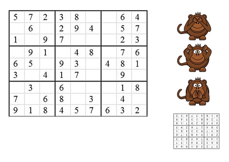 Image sudoku - monkeys