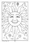 Coloring page sun
