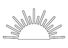 Coloring page sunrise