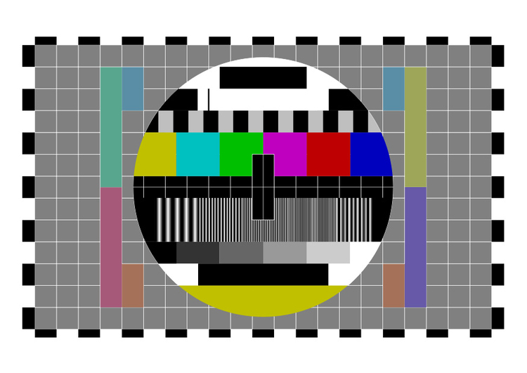 Image test screen television