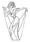 Coloring page to dance