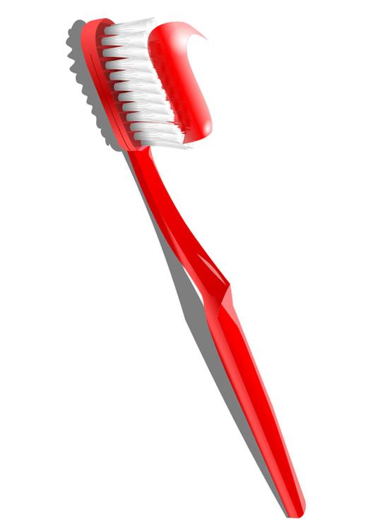 toothbrush with toothpaste