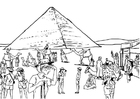 Coloring page tourism, Egypt