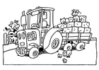 Coloring page tractor