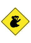 Image traffic sign - koala