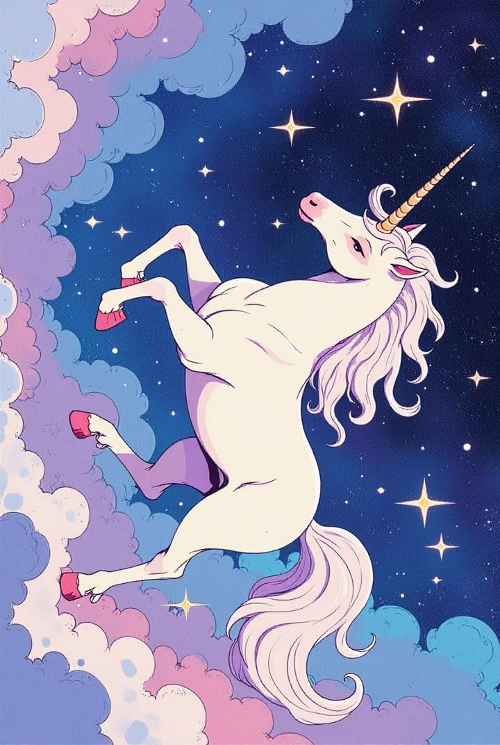 unicorn in the night