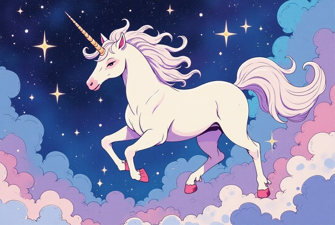 unicorn in the night