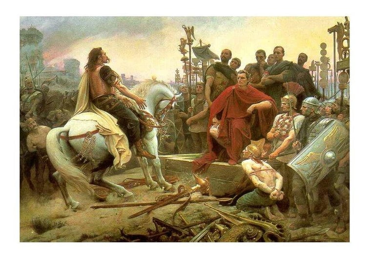 Image Vercingetorix surrenders to Caesar