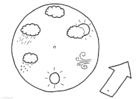 Coloring page weather calendar