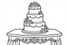Coloring page wedding cake