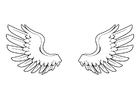 Coloring page wings
