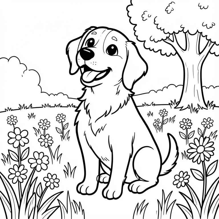 Dog coloring page