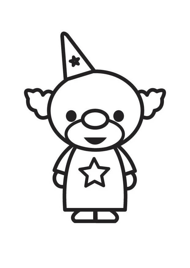 Clown coloring page