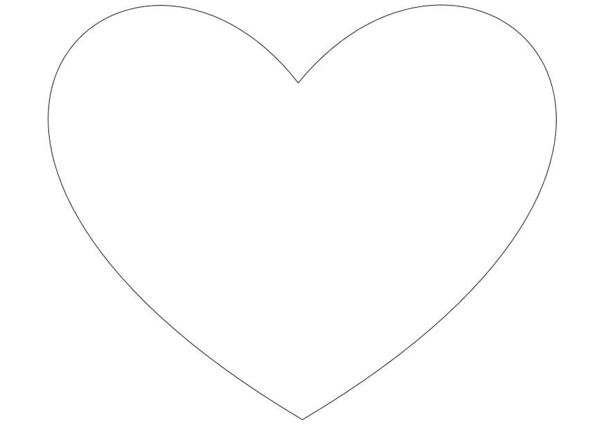 Coloring page simple heart