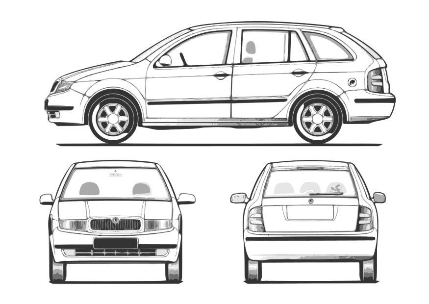 Coloring page car- fabia