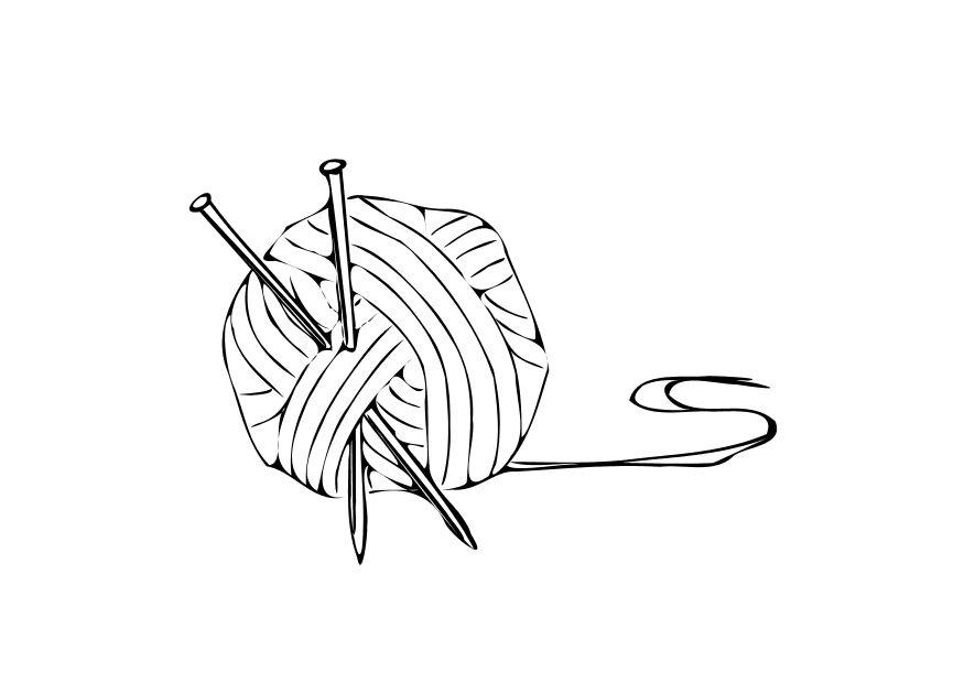 knitting Coloring page knitting