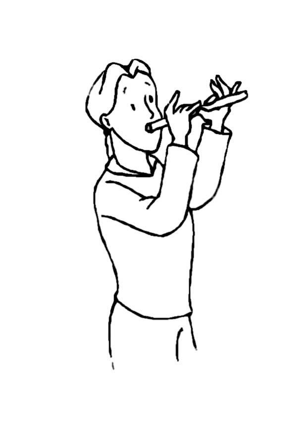 Coloring page fluitist
