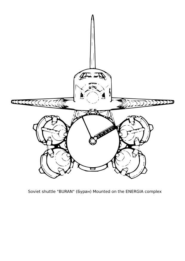 soviet shuttle Coloring page soviet shuttle