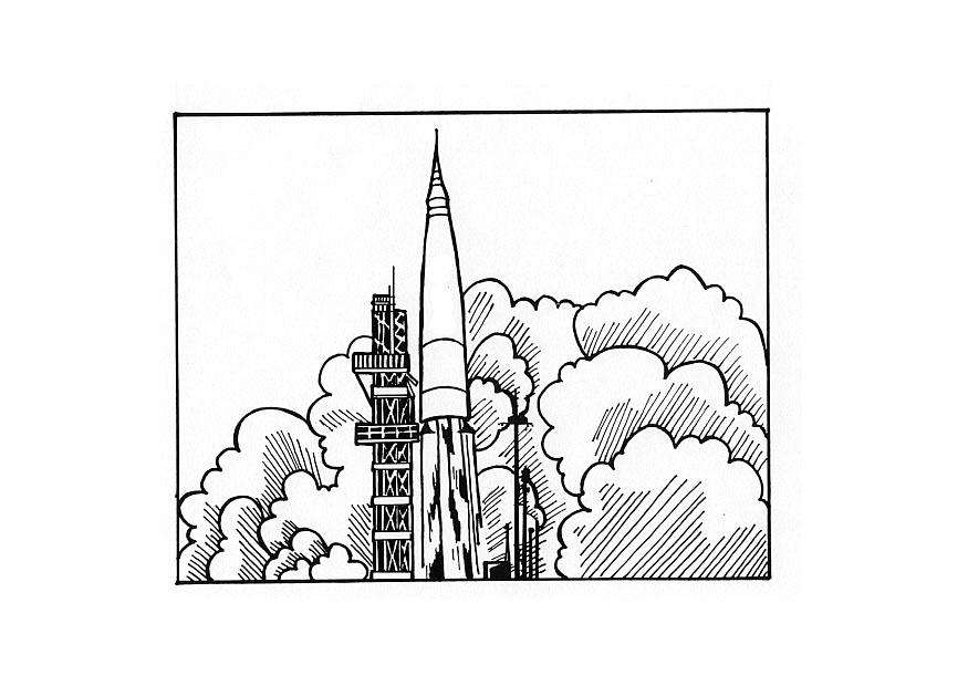 rocket Coloring page rocket