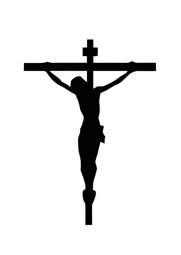 Coloring page image on the cross