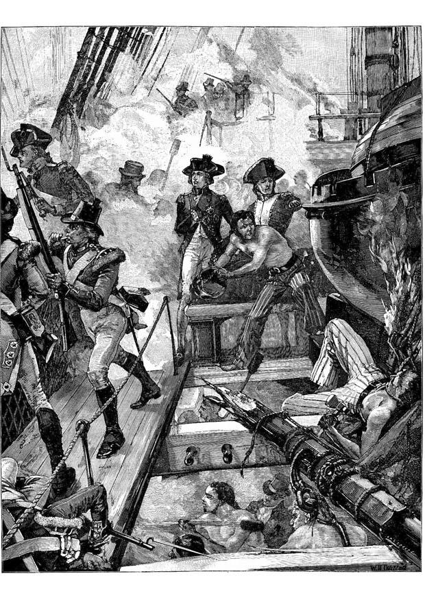 nelson in trafalgar Coloring page nelson in trafalgar