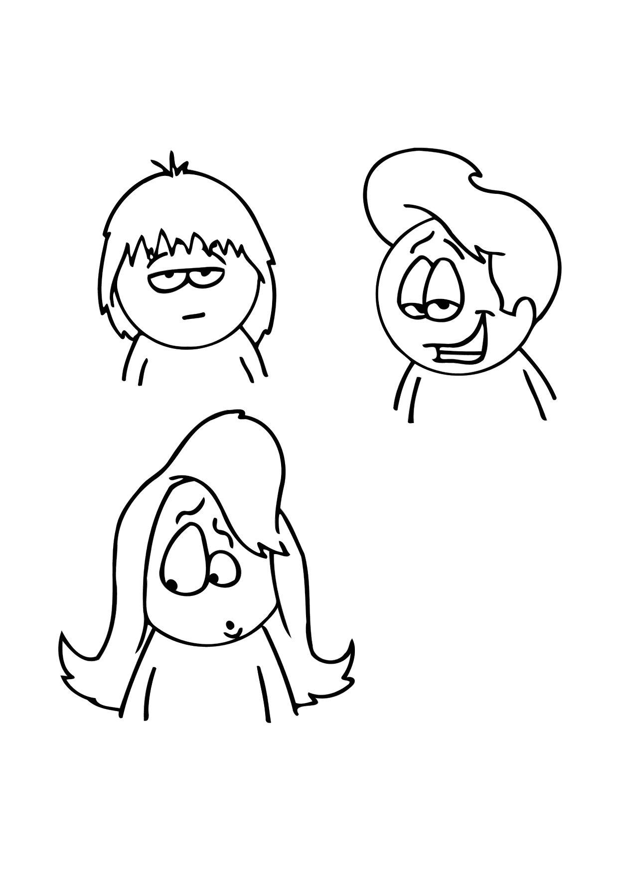 hairstyles Coloring page hairstyles