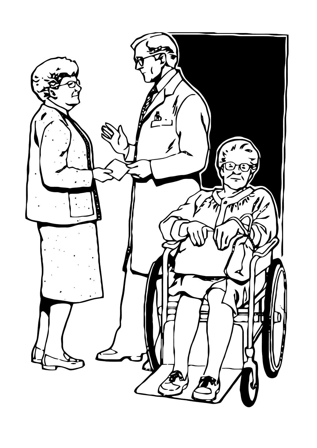 discharge from hospital Coloring page discharge from hospital