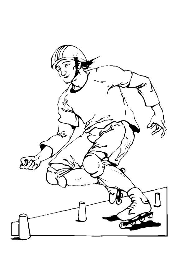 rollerblading Coloring page rollerblading
