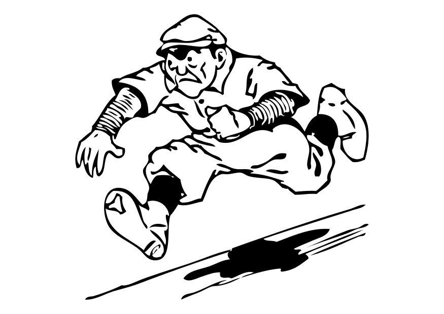 base running Coloring page base running