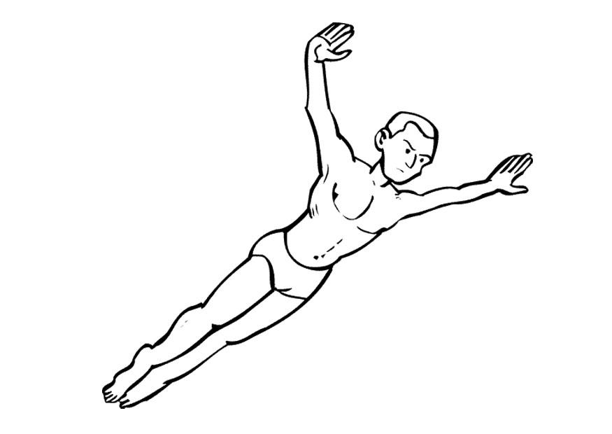 diving Coloring page diving