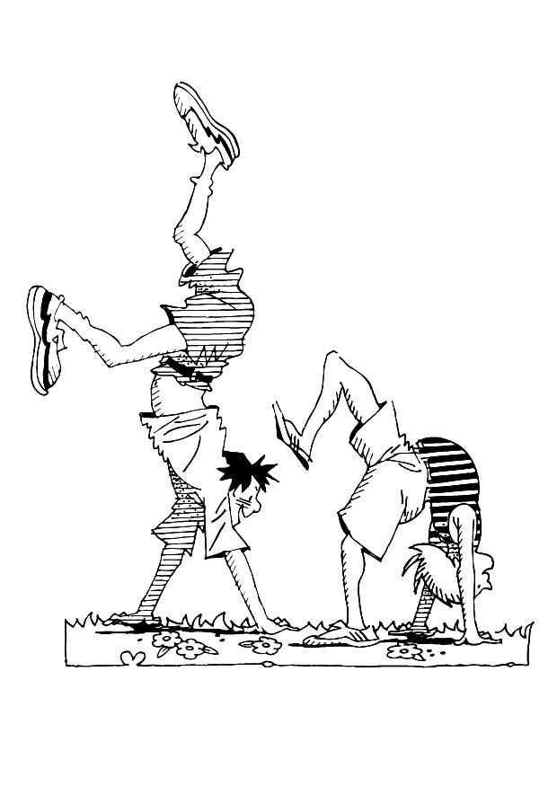 handstand Coloring page handstand