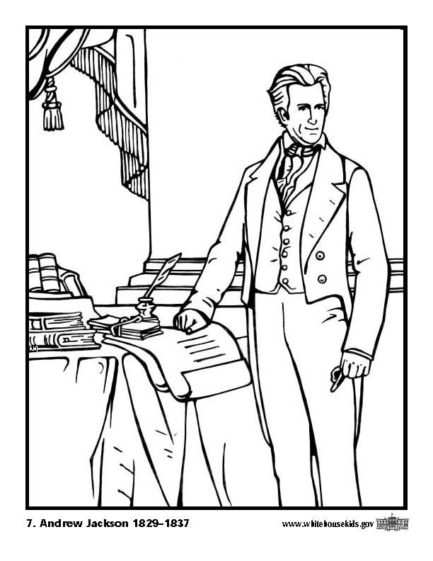 Coloring page 07 andrew jackson
