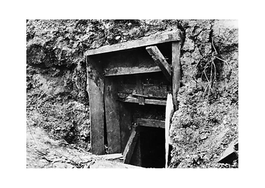 entrance to german dugout Photo entrance to german dugout