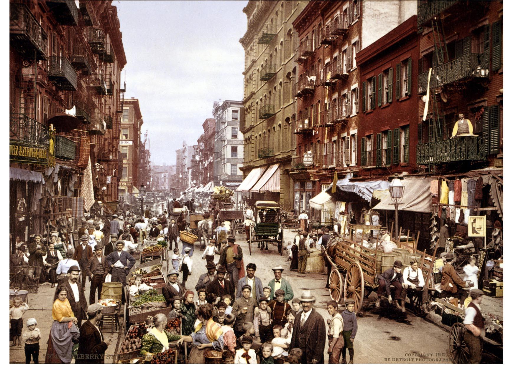 new york - mulberry street 1900 Photo new york - mulberry street 1900