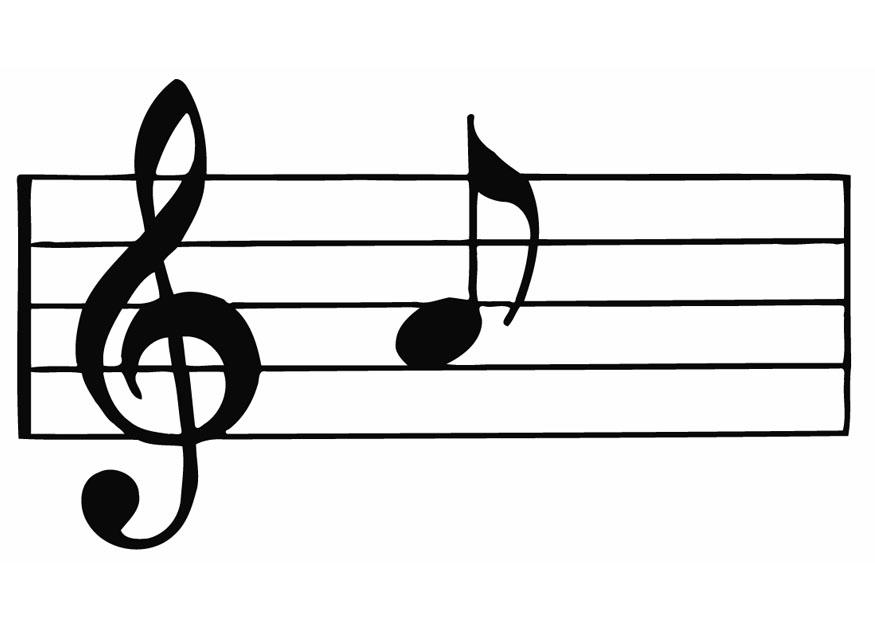 Coloring page staff (music)