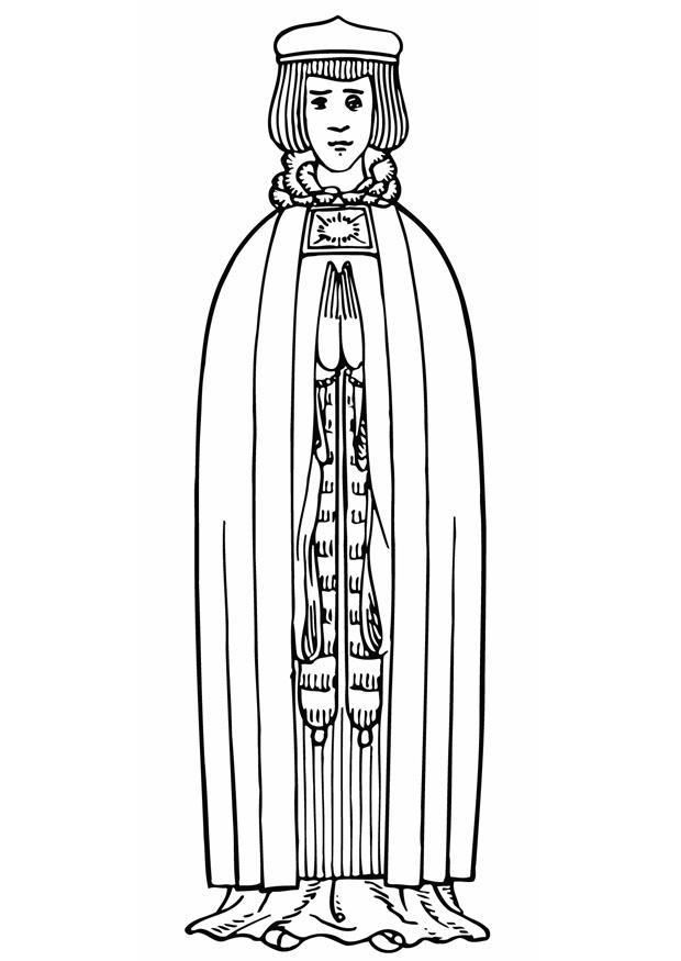 Coloring page middle ages figurine