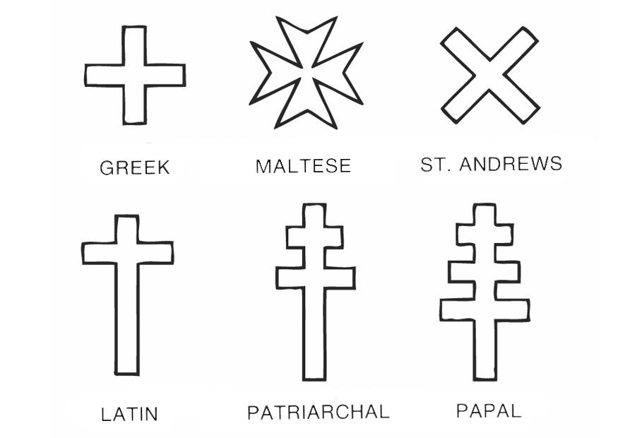Coloring page crosses