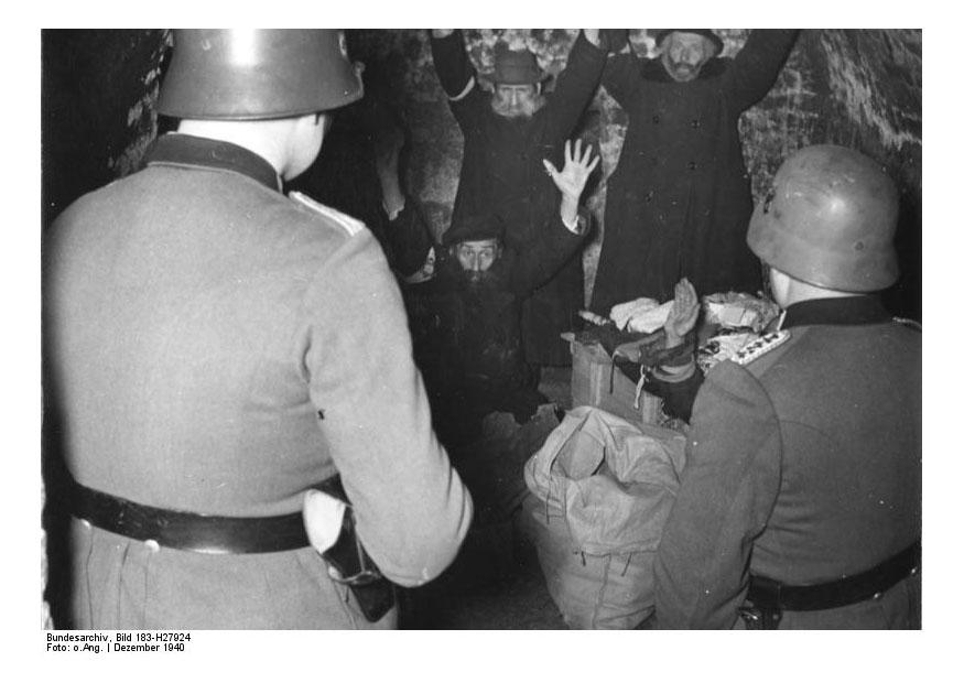 Photo ghetto of lublin - poland - police invasion