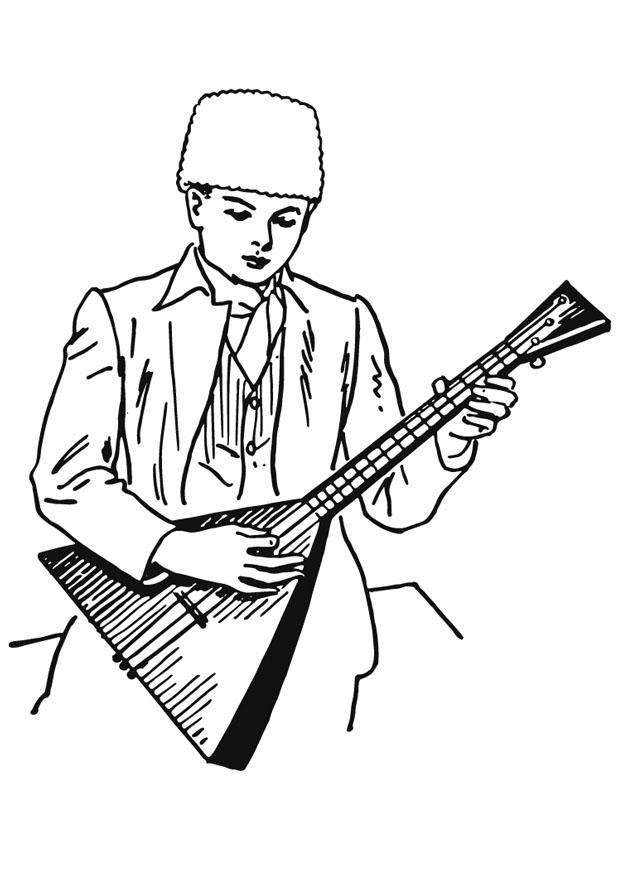 Coloring page balalaika