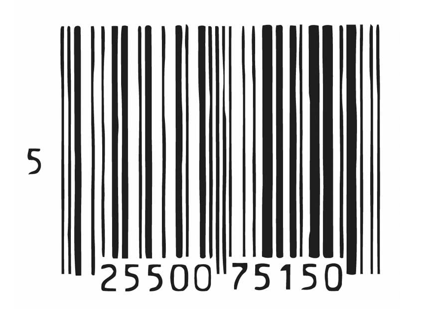 Coloring page barcode