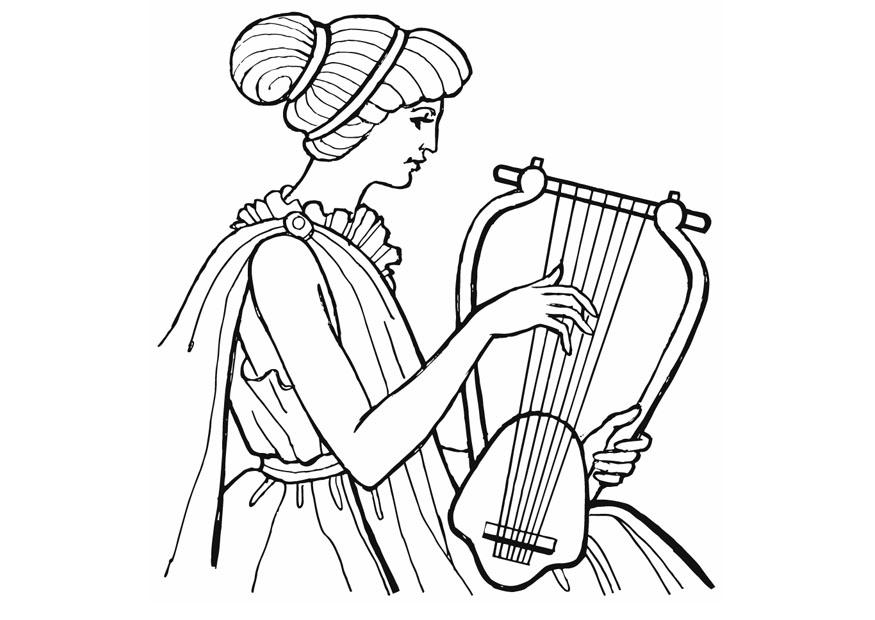 lyre Coloring page lyre
