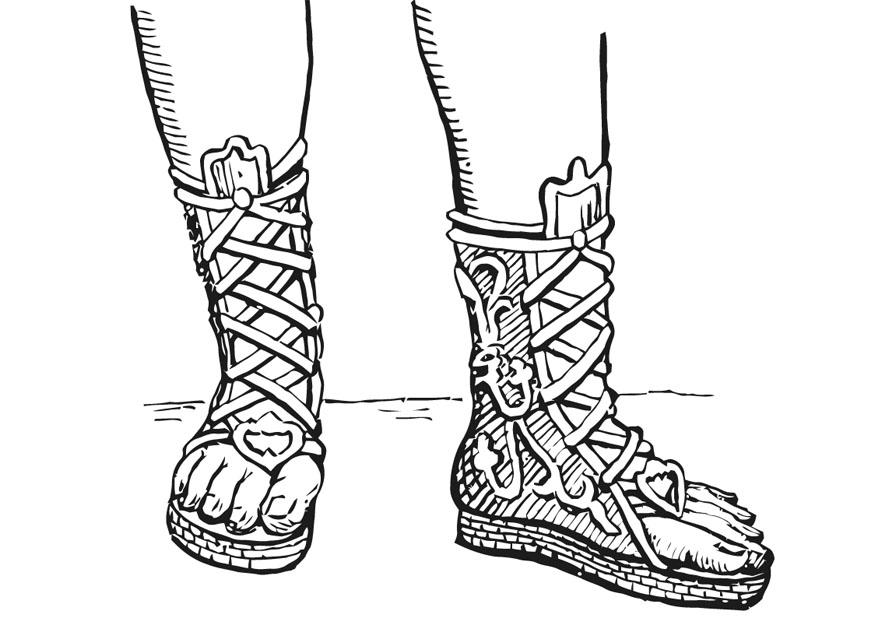 Coloring page open boot - greek and romans