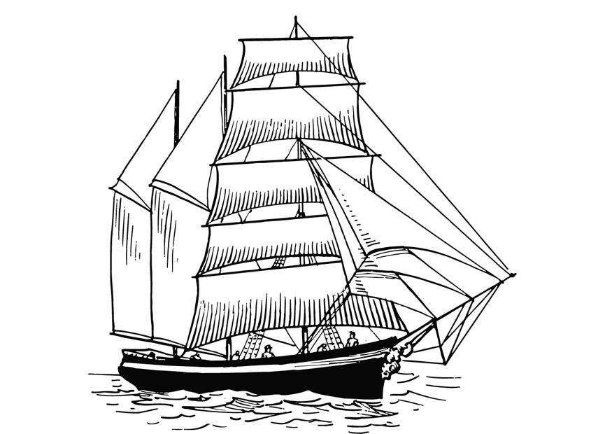 Coloring page boat