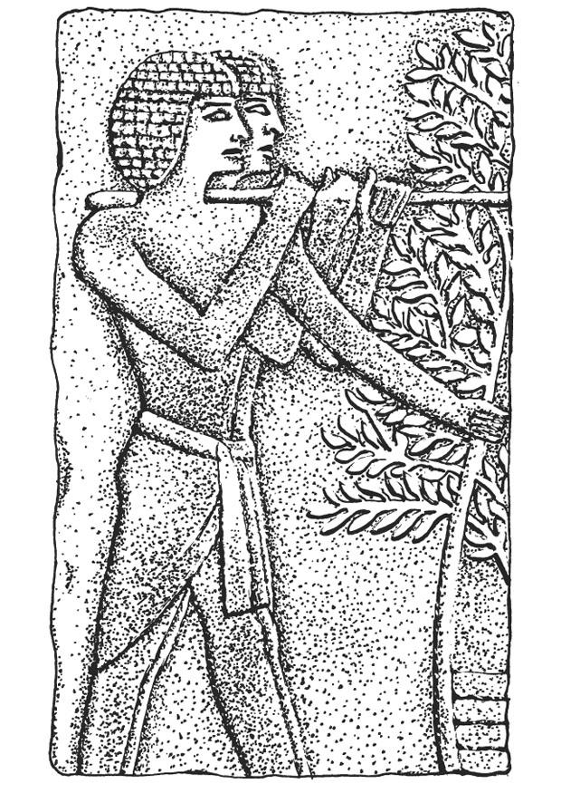 Coloring page relief - egypt